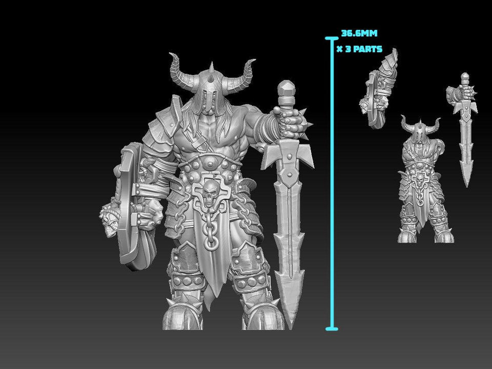 3D Printed Nafarrate - Chaos Vikings Chaos Viking 1 - 28 32 mm D&D - Charming Terrain