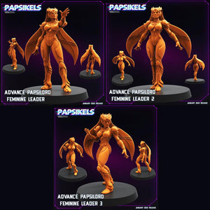 3D Printed Papsikels Advance Papsilord Feminine Leader Set January 2024 Cyberpunk 28mm 32mm - Charming Terrain