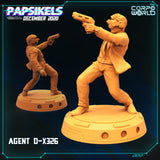 3D Printed Papsikels Agent D X326 28mm 32mm - Charming Terrain