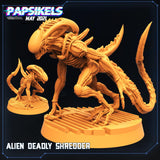 3D Printed Papsikels Alien Deadly Shredder Aliens vs Humans 28mm 32mm - Charming Terrain