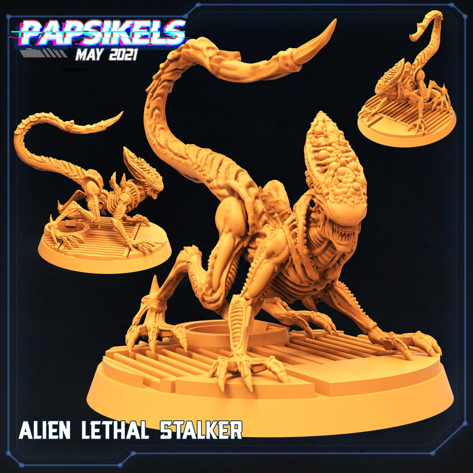 3D Printed Papsikels Alien Lethal Stalker Aliens vs Humans 28mm 32mm - Charming Terrain