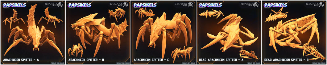 3D Printed Papsikels Arachnicon Spitter Set 28mm 32mm - Charming Terrain