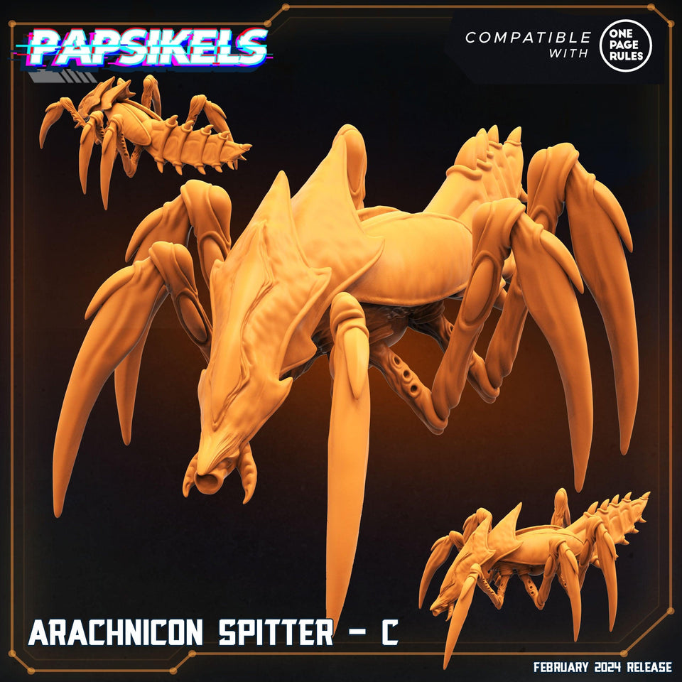 3D Printed Papsikels Arachnicon Spitter Set 28mm 32mm - Charming Terrain