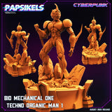 3D Printed Papsikels August 2023 - Cyberpunk Bio Mechanical One Techno Organic Man 1 28mm 32mm - Charming Terrain