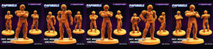 3D Printed Papsikels August 2023 - Cyberpunk Papz Industries Henchmen Set 28mm 32mm - Charming Terrain