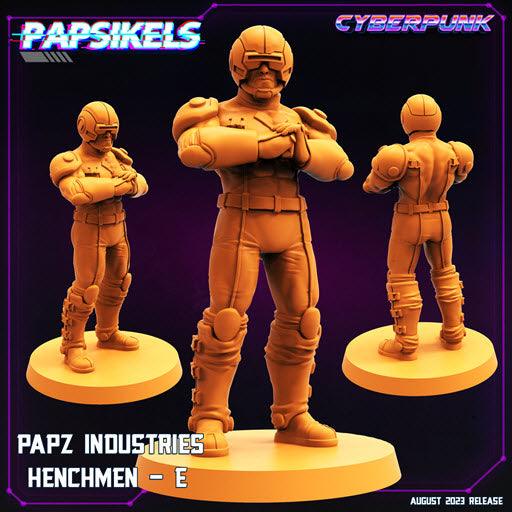 3D Printed Papsikels August 2023 - Cyberpunk Papz Industries Henchmen Set 28mm 32mm - Charming Terrain