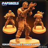 3D Printed Papsikels August 2023 - Xenowars Genesis Human Resistance Founder Leader 28mm 32mm - Charming Terrain