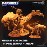 3D Printed Papsikels Ayeaar Xenosaur Beastmaster Tyranno Snapper Set 28mm 32mm - Charming Terrain