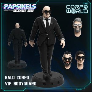 3D Printed Papsikels Bald Corpo Vip Bodyguard 28mm 32mm - Charming Terrain