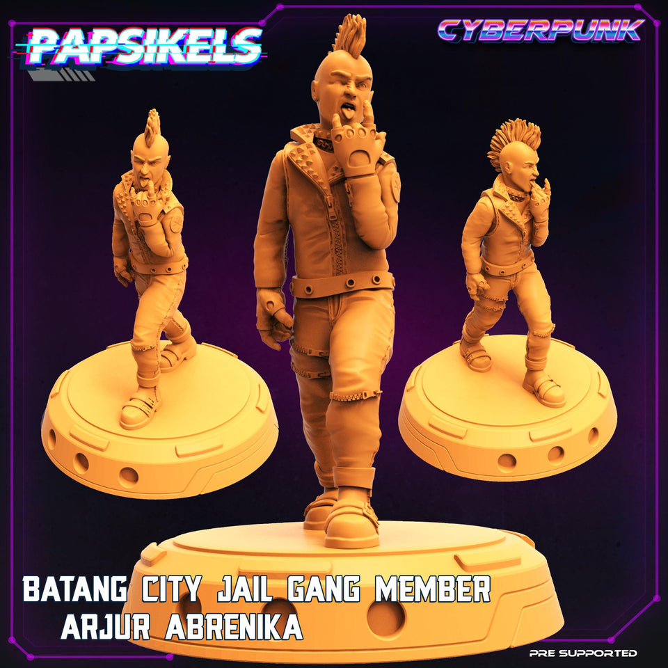3D Printed Papsikels - Batang City Jail Gang Street Punk Set - 28mm 32mm - Charming Terrain