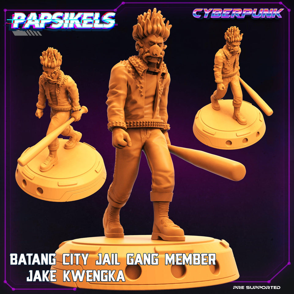 3D Printed Papsikels - Batang City Jail Gang Street Punk Set - 28mm 32mm - Charming Terrain