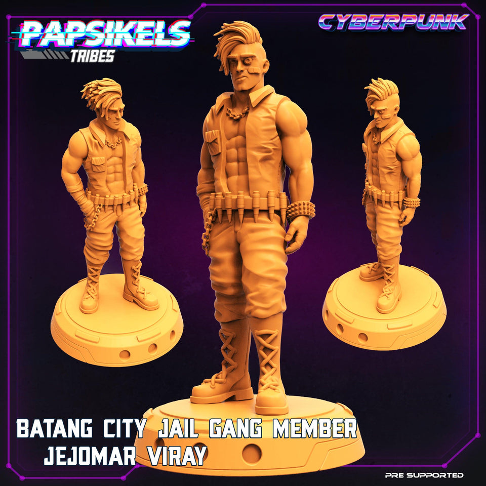 3D Printed Papsikels - Batang City Jail Gang Street Punk Set - 28mm 32mm - Charming Terrain