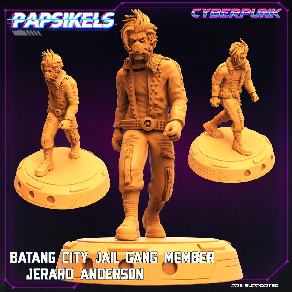 3D Printed Papsikels - Batang City Jail Gang Street Punk Set - 28mm 32mm - Charming Terrain
