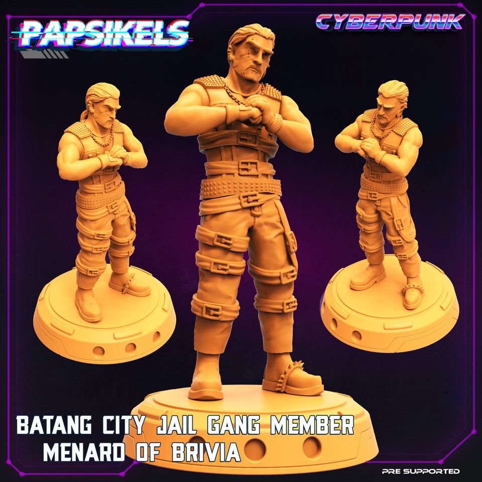 3D Printed Papsikels - Batang City Jail Gang Street Punk Set - 28mm 32mm - Charming Terrain