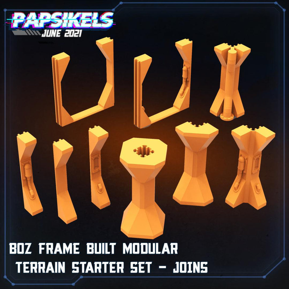 3D Printed Papsikels Boz Frame Built Modular Terrain Starter Set Aliens vs Humans Part 2 28mm 32mm - Charming Terrain