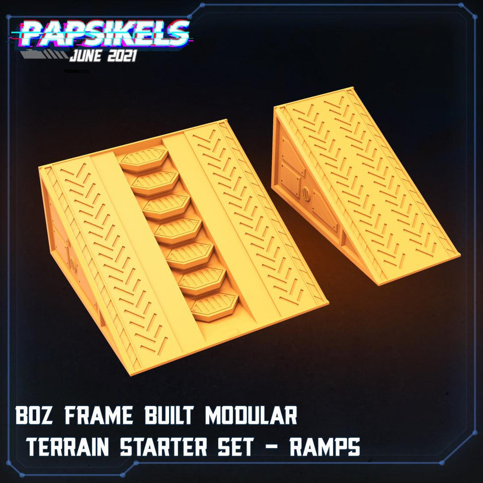 3D Printed Papsikels Boz Frame Built Modular Terrain Starter Set Aliens vs Humans Part 2 28mm 32mm - Charming Terrain