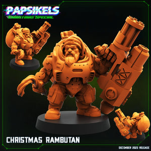 3D Printed Papsikels Christmas Rambutan 28mm 32mm - Charming Terrain