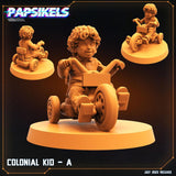 3D Printed Papsikels - Colonial Kids - 28mm 32mm - Charming Terrain