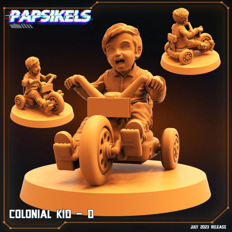 3D Printed Papsikels - Colonial Kids - 28mm 32mm - Charming Terrain