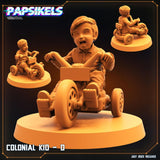 3D Printed Papsikels - Colonial Kids - 28mm 32mm - Charming Terrain