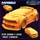 3D Printed Papsikels - Cyber Saga Episode 2 Pcpd Suprim V Althiz Police Cybercar - 28mm 32mm - Charming Terrain