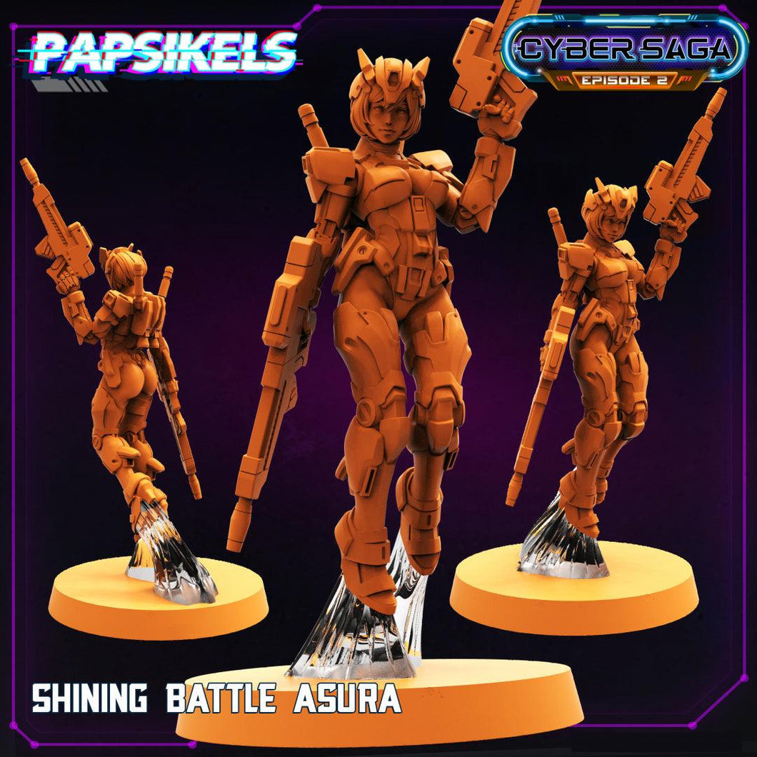 3D Printed Papsikels - Cyber Saga Episode 2 Shining Battle Asura - 28mm 32mm - Charming Terrain