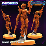 3D Printed Papsikels - Cyber Saga Episode 2 Shining Battle Asura - 28mm 32mm - Charming Terrain