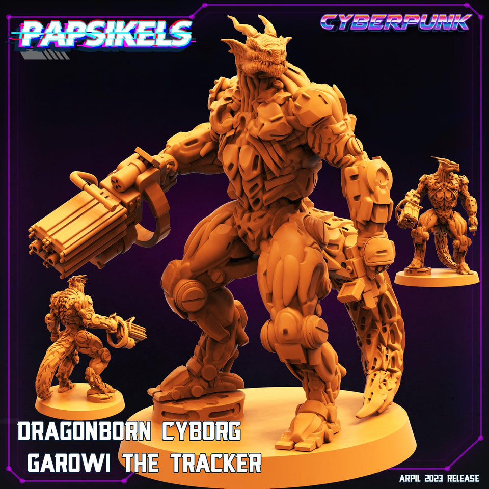 3D Printed Papsikels - Dragonborn Cyborg Set - 28mm 32mm - Charming Terrain