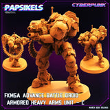 3D Printed Papsikels - Fkmsa Advance Battle Droid Armored Heavyarms Set March 2023 Cyberpunk - 28mm 32mm - Charming Terrain