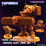 3D Printed Papsikels - Fkmsa Advance Battle Droid Armored Heavyarms Set March 2023 Cyberpunk - 28mm 32mm - Charming Terrain