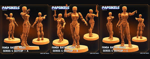 3D Printed Papsikels - Fkmsa Battle Police Series 5 Sexycop Set - 28mm 32mm - Charming Terrain