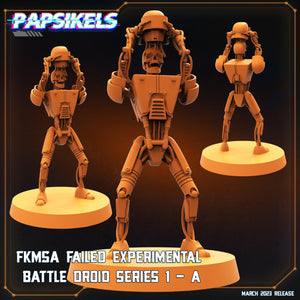 3D Printed Papsikels - Fkmsa Failed Experimental Battle Droid Set - 28mm 32mm - Charming Terrain