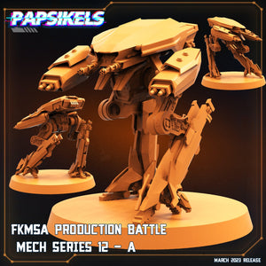 3D Printed Papsikels - Fkmsa Production Battle Mech Series 12 Set - 28mm 32mm - Charming Terrain