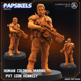 3D Printed Papsikels Human Colonial Marine Pvt Leon Hennesy 28mm 32mm - Charming Terrain
