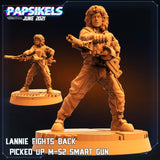 3D Printed Papsikels Human Space Crew Lannie M52 Smartgun Aliens vs Humans Part 2 28mm 32mm - Charming Terrain