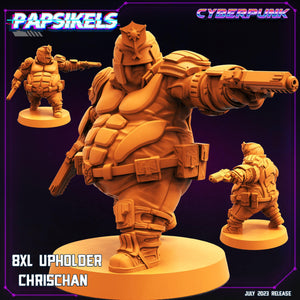3D Printed Papsikels July 2023 - Cyberpunk 8XL Upholder Set 28mm 32mm - Charming Terrain