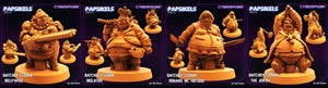 3D Printed Papsikels July 2023 - Cyberpunk Batchoy Clown Set 28mm 32mm - Charming Terrain