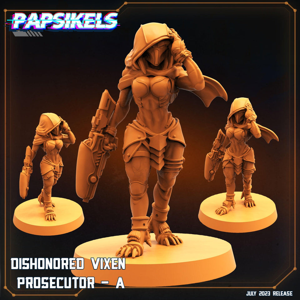 3D Printed Papsikels July 2023 - Xeno Wars Dishonored Vixen Persecutor Squad Set 28mm 32mm - Charming Terrain