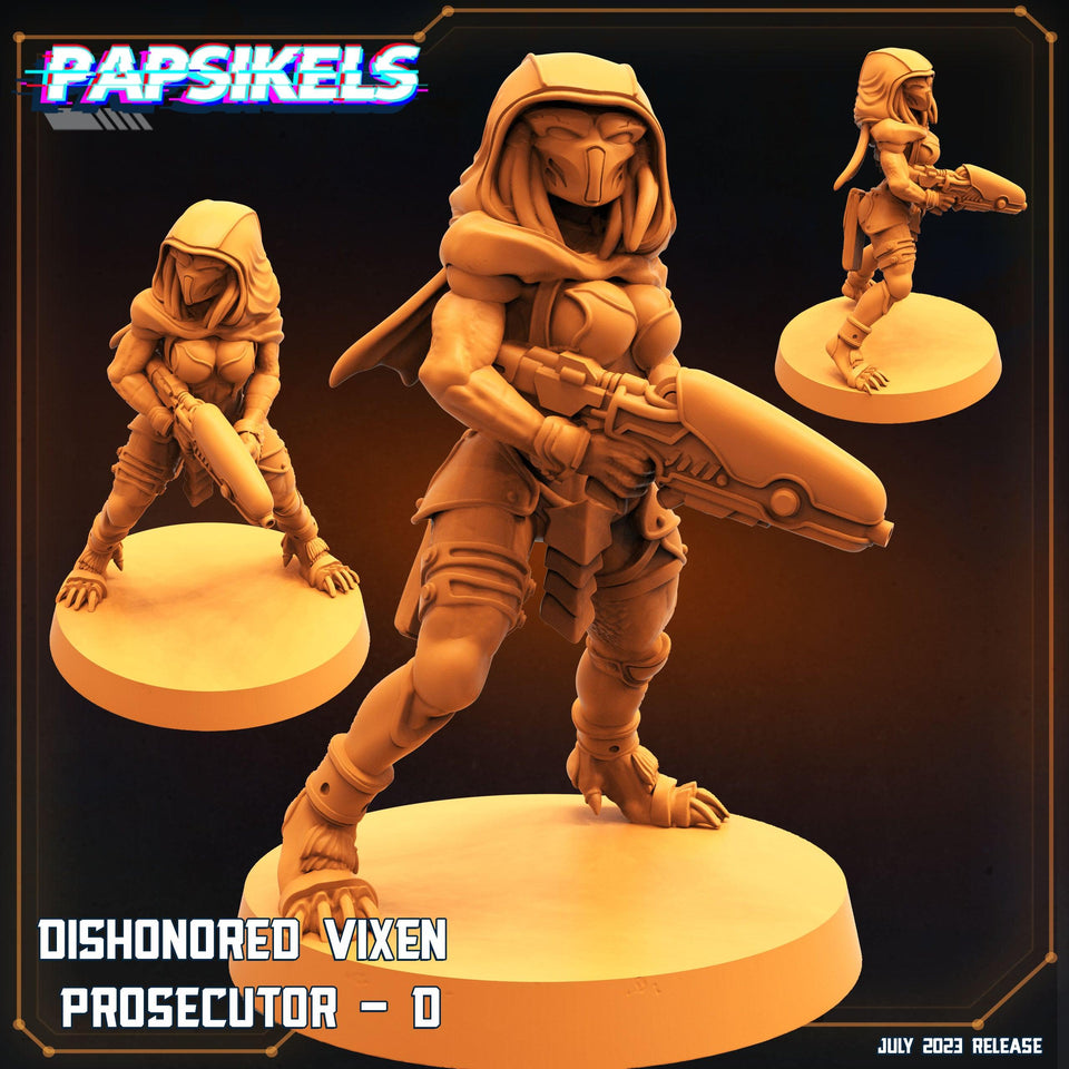 3D Printed Papsikels July 2023 - Xeno Wars Dishonored Vixen Persecutor Squad Set 28mm 32mm - Charming Terrain