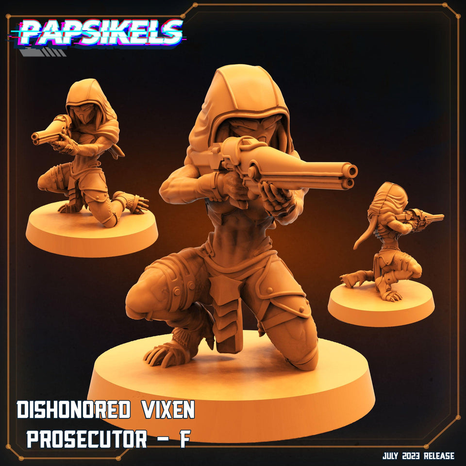 3D Printed Papsikels July 2023 - Xeno Wars Dishonored Vixen Persecutor Squad Set 28mm 32mm - Charming Terrain
