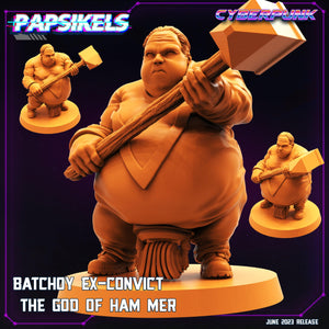 3D Printed Papsikels June 2023 Cyberpunk Batchoy Ex Convict Set 2023 28mm 32mm - Charming Terrain