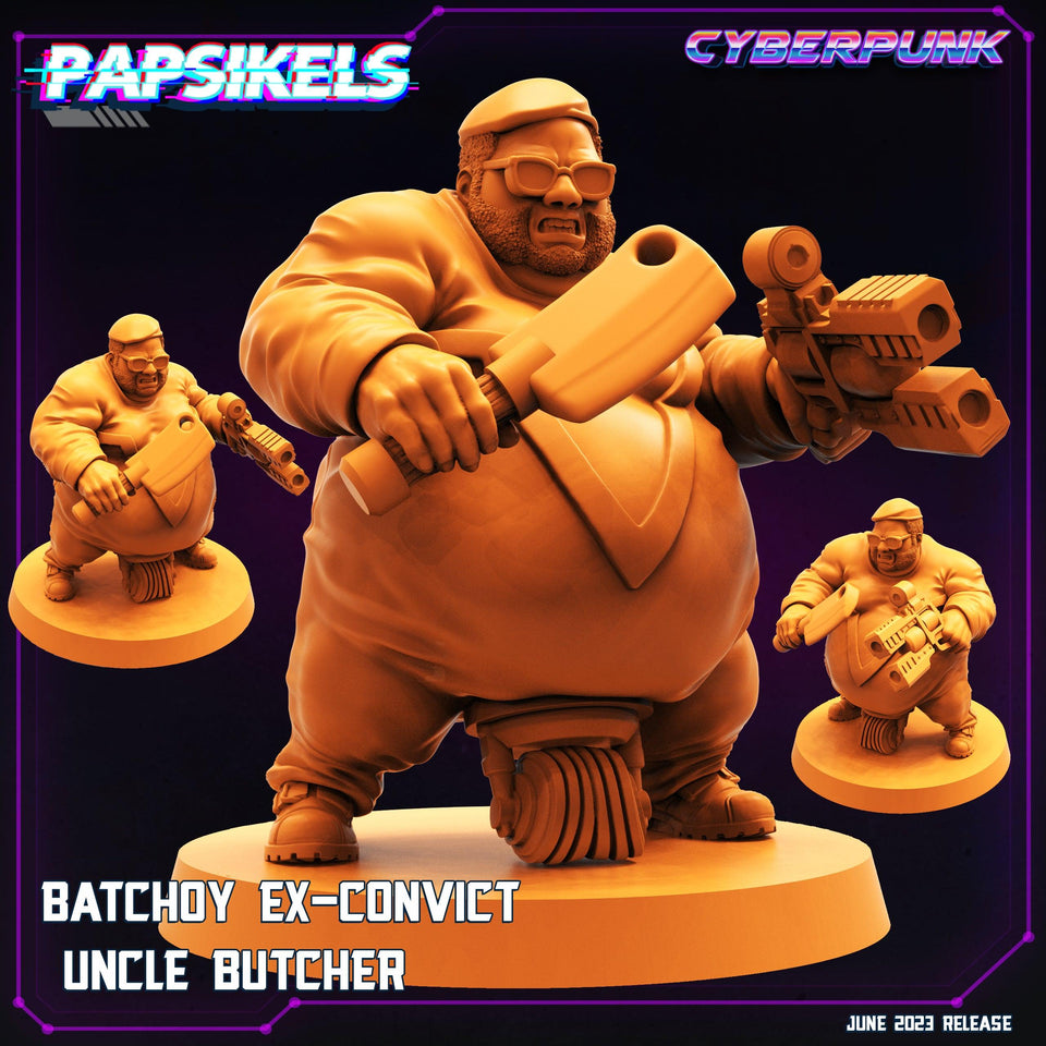 3D Printed Papsikels June 2023 Cyberpunk Batchoy Ex Convict Set 2023 28mm 32mm - Charming Terrain