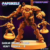 3D Printed Papsikels June 2023 Cyberpunk Gaskar Organic Cyborg Heavy Trooper Set 28mm 32mm - Charming Terrain