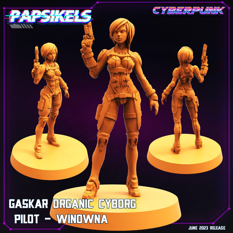 3D Printed Papsikels June 2023 Cyberpunk Gaskar Organic Cyborg Heavy Trooper Set 28mm 32mm - Charming Terrain
