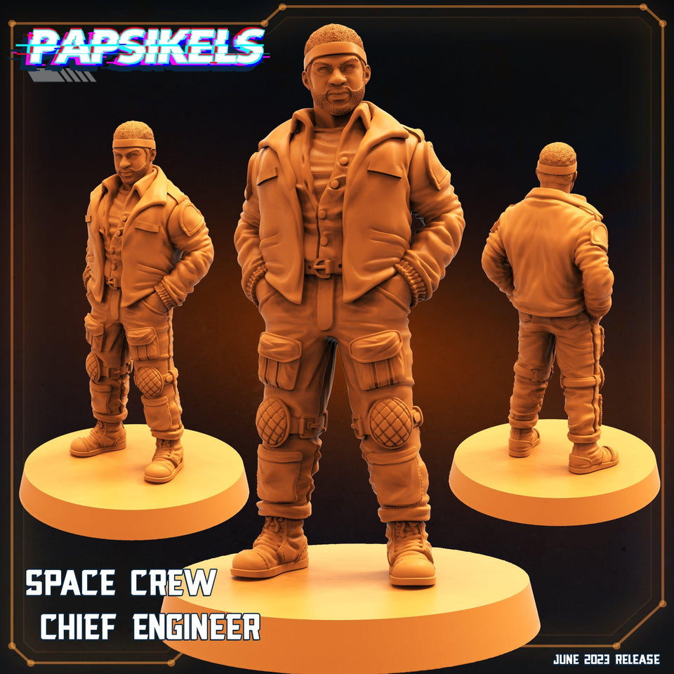 3D Printed Papsikels June 2023 Scifi - Aliens Vs Humans Part 5 Space Captain Set 28mm 32mm - Charming Terrain