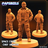 3D Printed Papsikels June 2023 Scifi - Aliens Vs Humans Part 5 Space Captain Set 28mm 32mm - Charming Terrain