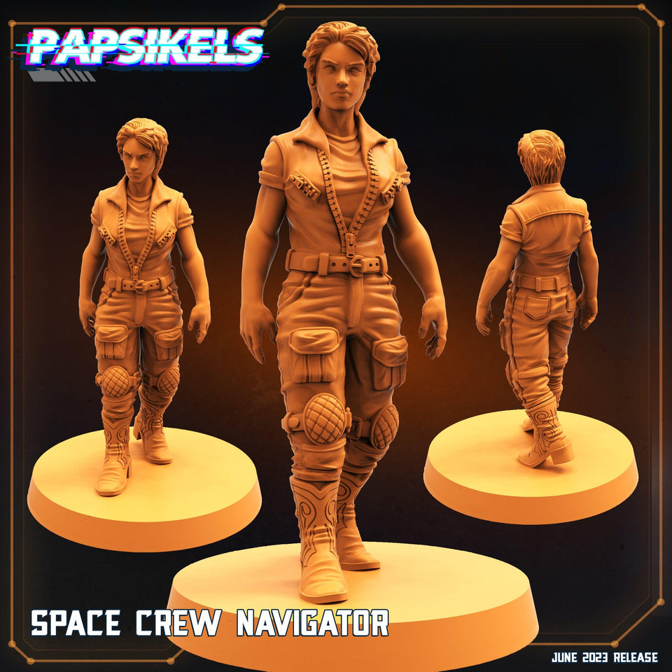 3D Printed Papsikels June 2023 Scifi - Aliens Vs Humans Part 5 Space Captain Set 28mm 32mm - Charming Terrain