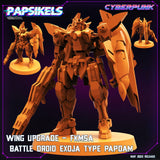 3D Printed Papsikels May 2023 Cyberpunk Wing Upgrade Kit For Fkmsa Battle Droid Exoja Type 1 28mm 32mm - Charming Terrain