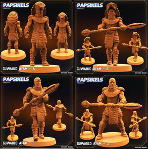 3D Printed Papsikels May 2023 Scifi - Star Entrance - Into The Multi World Set Afam Body Set 28mm 32mm - Charming Terrain