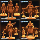 3D Printed Papsikels May 2023 Scifi - Star Entrance - Into The Multi World Set Afam Body Set 28mm 32mm - Charming Terrain